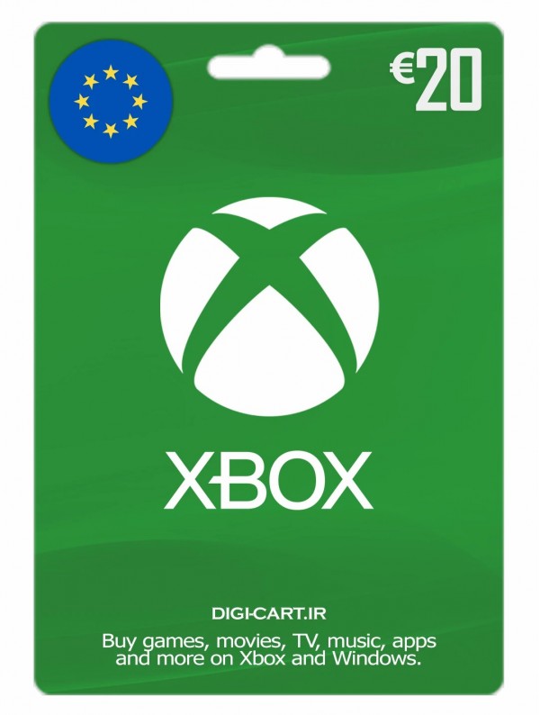 عکس گیفت کارت ایکس باکس 20 یورو اروپا (EU)