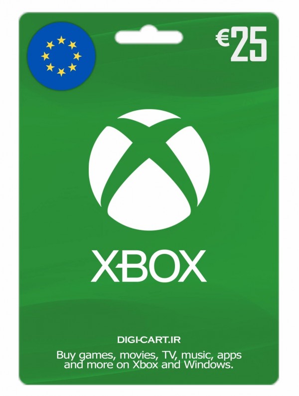 عکس گیفت کارت ایکس باکس 25 یورو اروپا (EU)