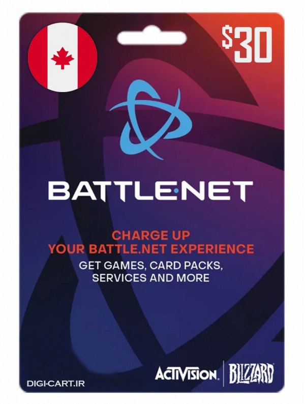 عکس گیفت کارت بتل نت 30 دلاری کانادا (CA)
