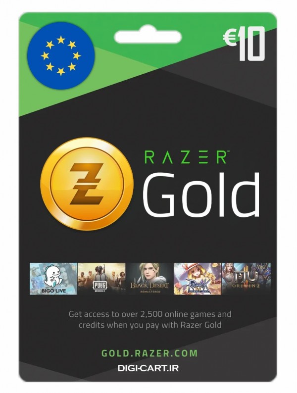عکس گیفت کارت ریزر گلد 10 یورو اروپا (EU)