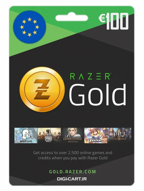 عکس گیفت کارت ریزر گلد 100 یورو اروپا (EU)