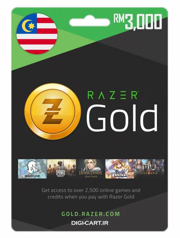 عکس گیفت کارت ریزر گلد 3000 رینگیت مالزی (MY)