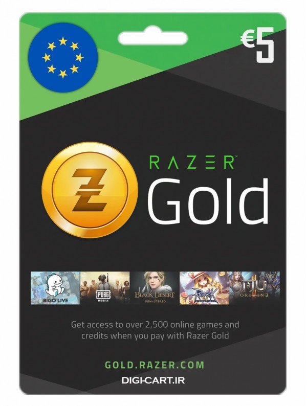 عکس گیفت کارت ریزر گلد 5 یورو اروپا (EU)