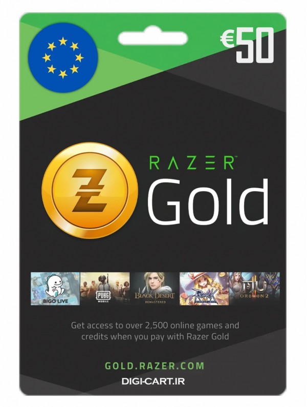 عکس گیفت کارت ریزر گلد 50 یورو اروپا (EU)
