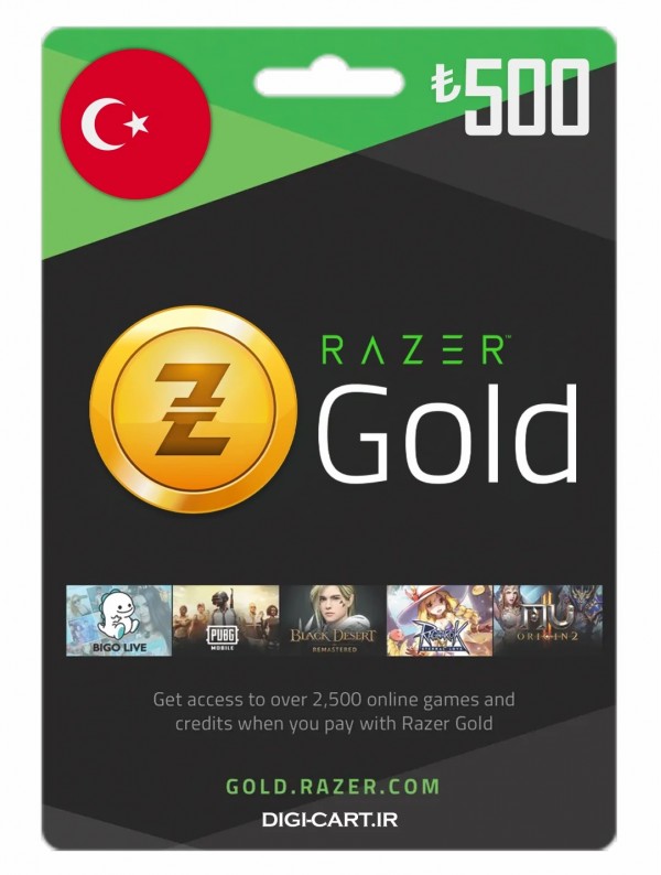 عکس گیفت کارت ریزر گلد 500 لیر ترکیه (TR)