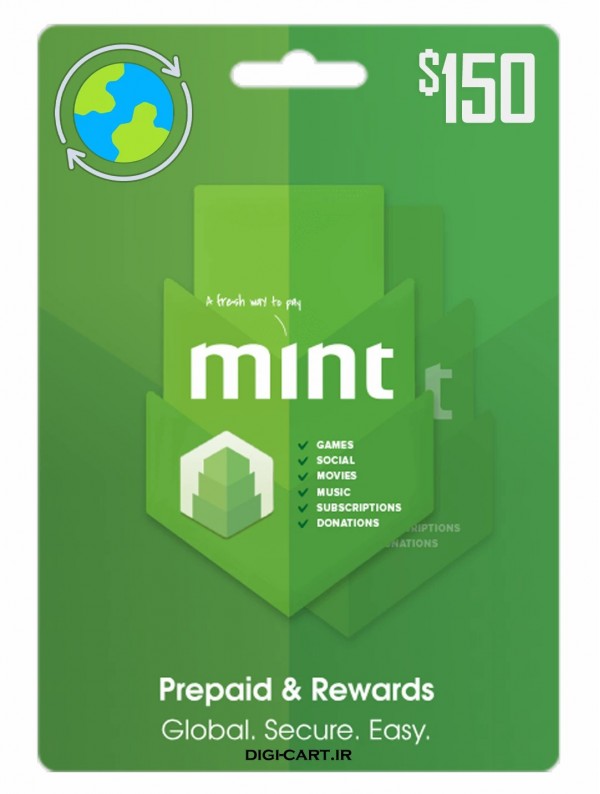 عکس گیفت کارت مینت 150 دلاری گلوبال (Global)