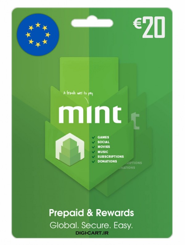 عکس گیفت کارت مینت 20 یورو اروپا (EU)