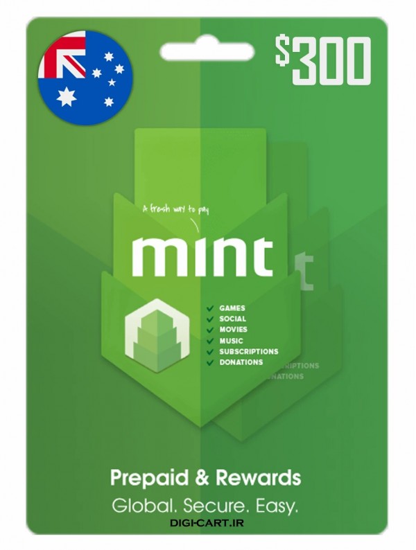 عکس گیفت کارت مینت 300 دلاری استرالیا (AU)