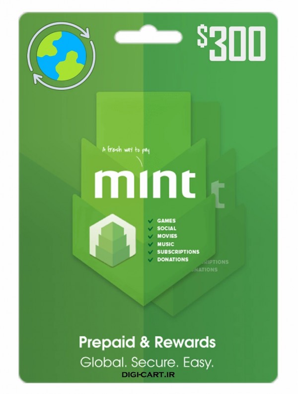 عکس گیفت کارت مینت 300 دلاری گلوبال (Global)