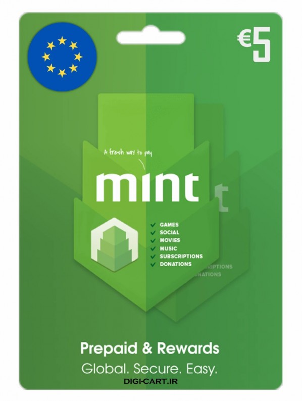 عکس گیفت کارت مینت 5 یورو اروپا (EU)