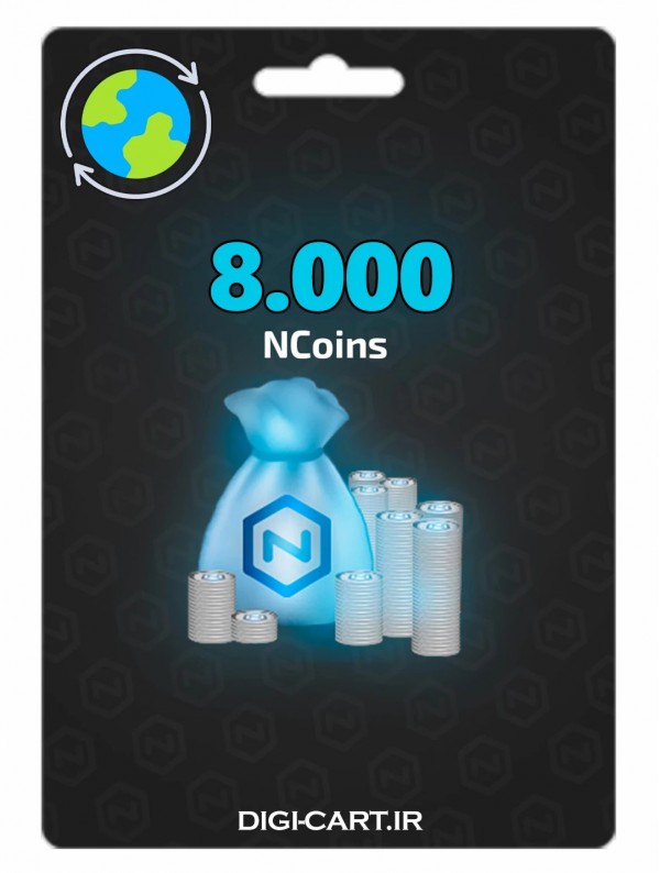عکس گیفت کارت ان سی سافت 8000 ان کوین گلوبال (Global)