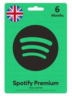 اسپاتیفای پریمیوم 6 ماهه انگلیس (UK)