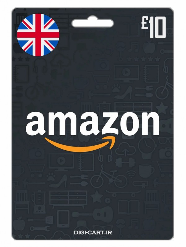 عکس گیفت کارت آمازون 10 پوندی انگلیس (UK)