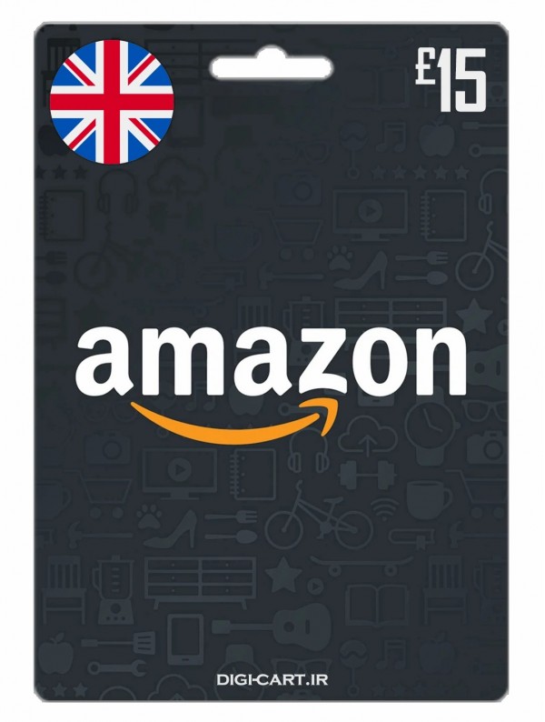 عکس گیفت کارت آمازون 15 پوندی انگلیس (UK)