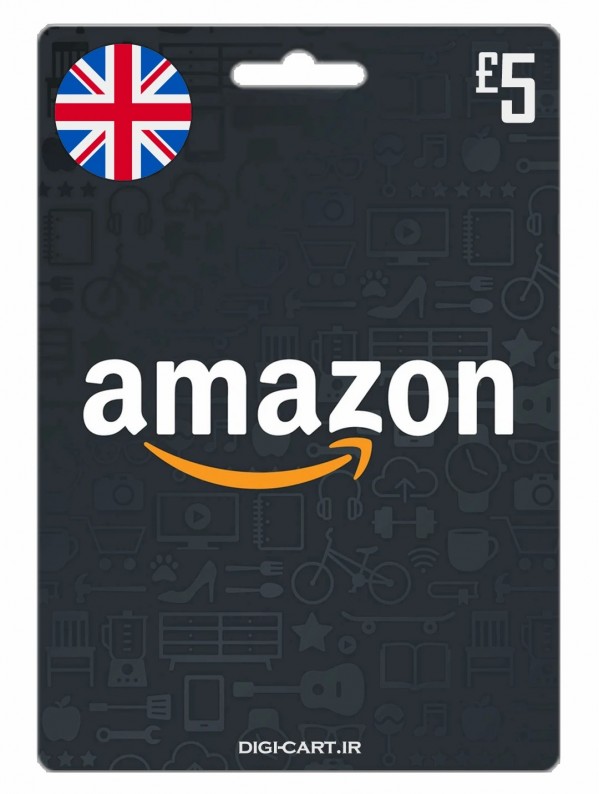 عکس گیفت کارت آمازون 5 پوندی انگلیس (UK)