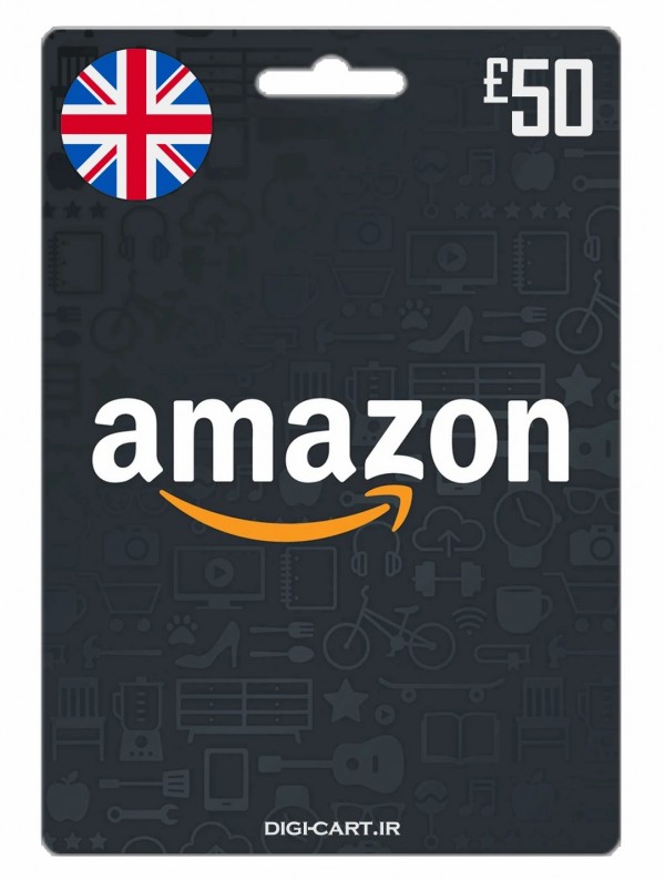 عکس گیفت کارت آمازون 50 پوندی انگلیس (UK)